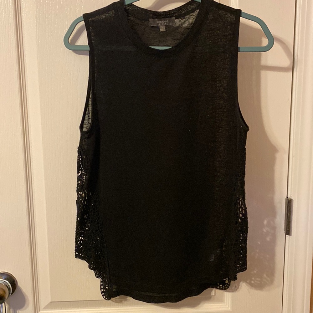 Black tank with lace